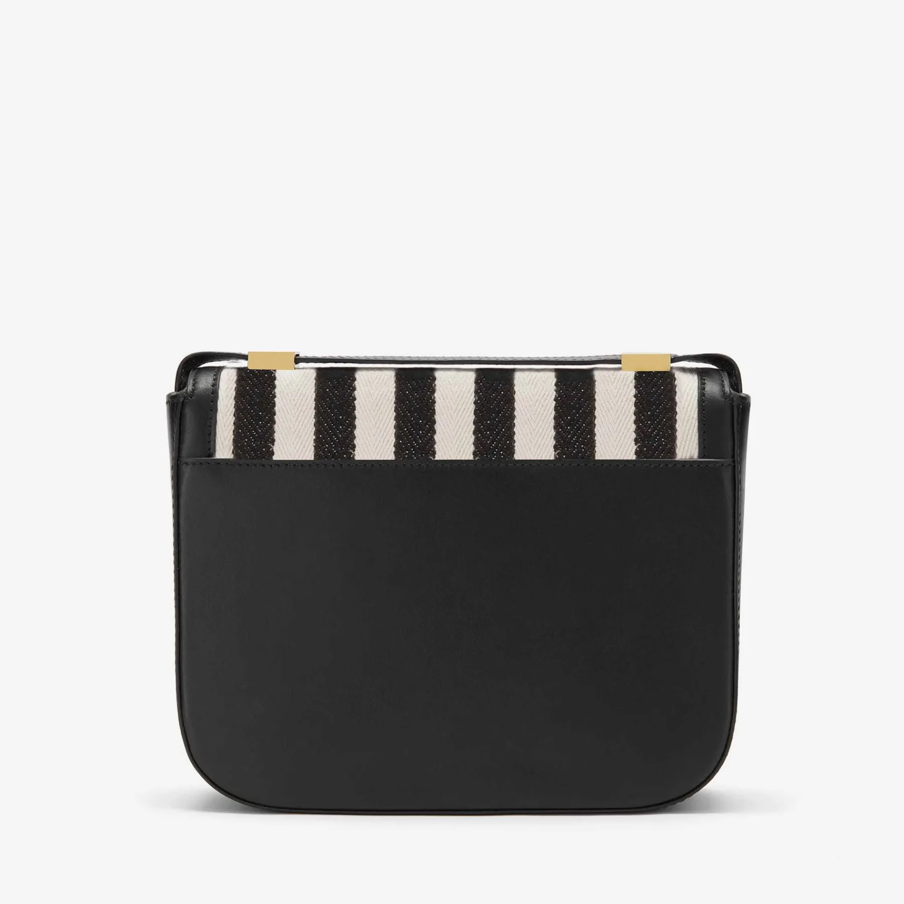 New DeMellier The Vancouver Black Striped Cotton Canvas