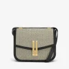Discount DeMellier The Vancouver Deep Taupe Raffia & Black Smooth