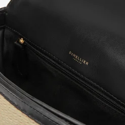 Fashion DeMellier The Vancouver Natural Raffia Black Smooth