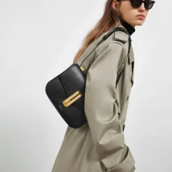 Fashion DeMellier The Vancouver Natural Raffia Black Smooth