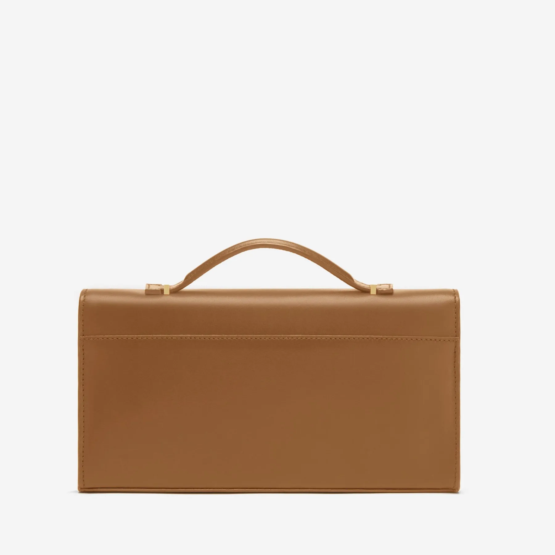 Fashion DeMellier The Vancouver Clutch Deep Toffee Smooth