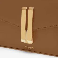 Fashion DeMellier The Vancouver Clutch Deep Toffee Smooth