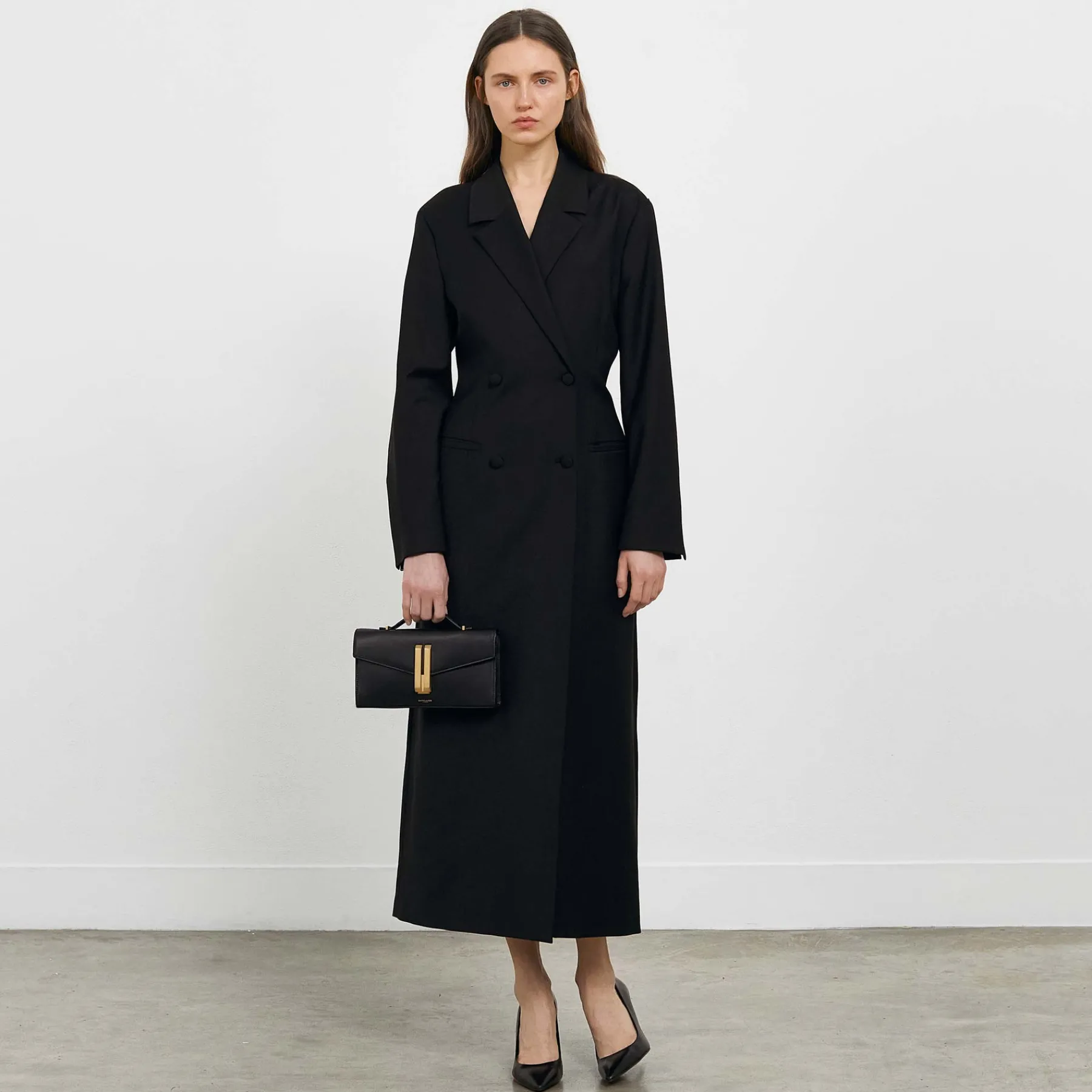 Best DeMellier The Vancouver Clutch Black Smooth