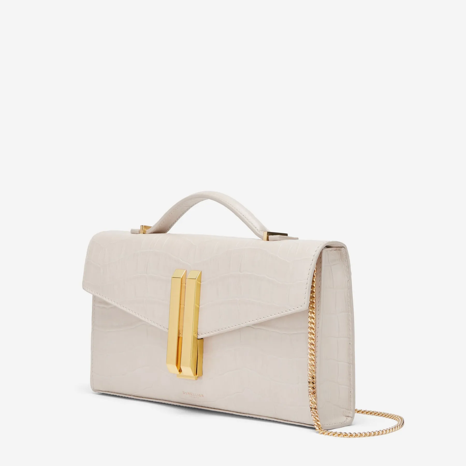 Sale DeMellier The Vancouver Clutch Off-White Croc-Effect