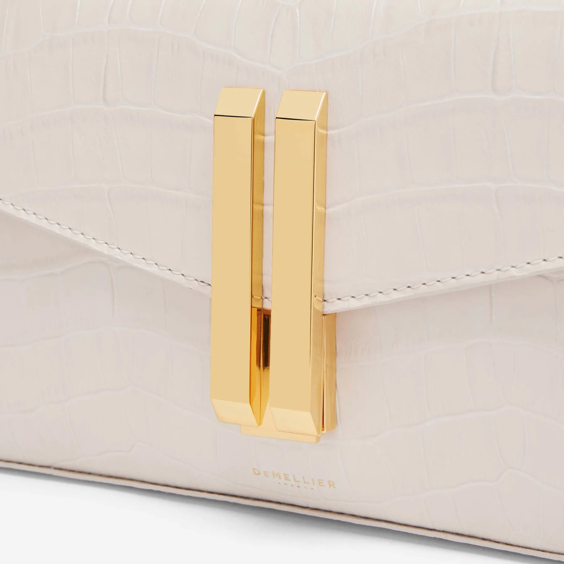 Sale DeMellier The Vancouver Clutch Off-White Croc-Effect