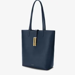 Fashion DeMellier The Vancouver Tote Navy Small Grain